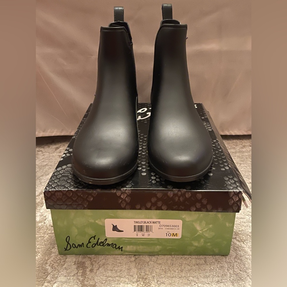 Tinsley Black Matte Rain Boots